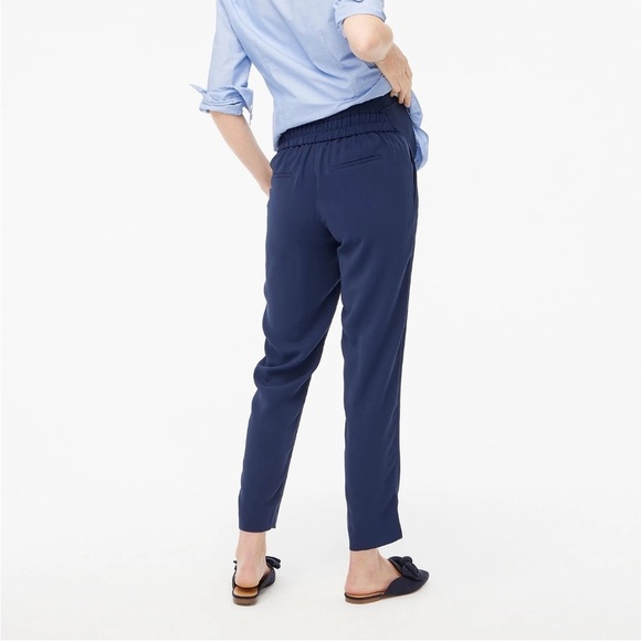 NEW J.Crew Maternity Jamie Crepe Pants Trousers Women’s Sz 20 Navy Blue Ankle - Picture 16 of 16